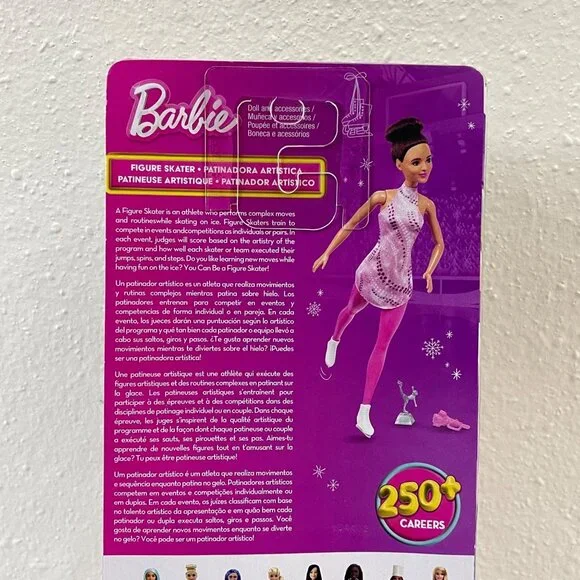 Barbie Ice Skater Doll With Trophy Pink Outfit & Accessories, New - Picture 9 of 9